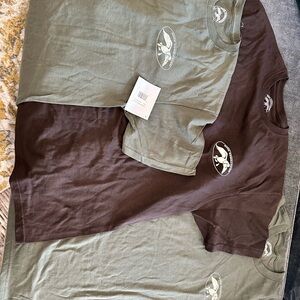 3 Men's Short Sleeve- Duck Commander- Green and Brown